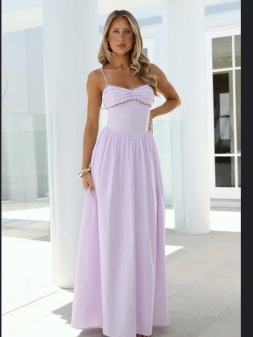 Lavender Spaghetti-Strap Maxi Dress - Women
